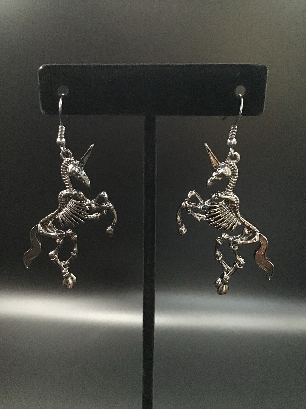 Unicorn Skeleton Earrings